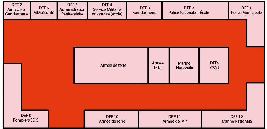 Télécharger le plan du pavillon Défense et Sécurité - format PDF